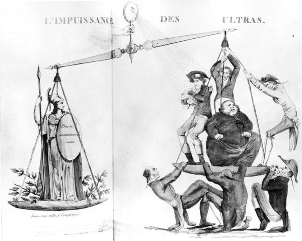 Detail of Vain efforts of the Ultras, 1819 by French School