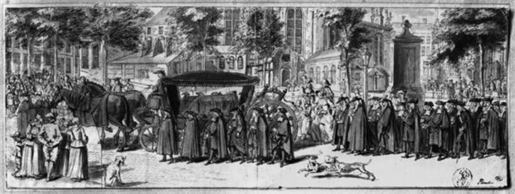 Detail of A French funeral by Bernard Picart