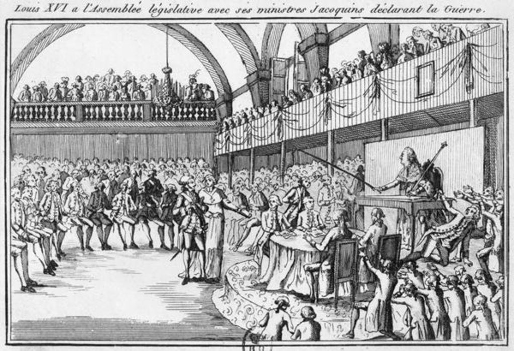 Detail of Louis XVI declaring war on Austria on 20 April 1792 by French School