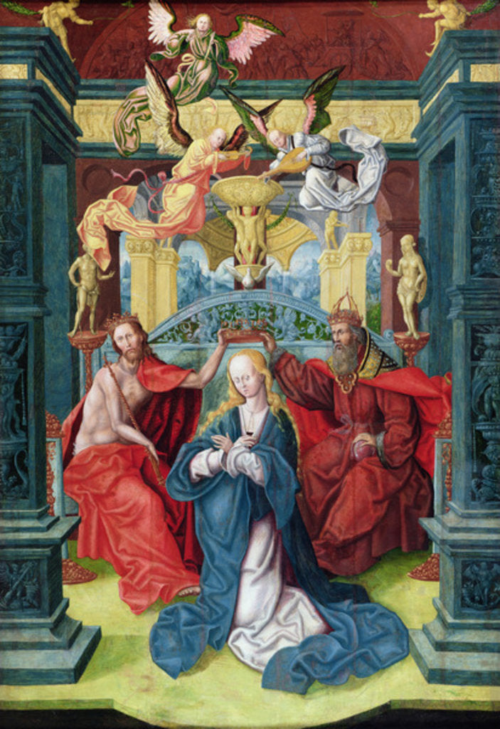 Detail of The Coronation of the Virgin by German School