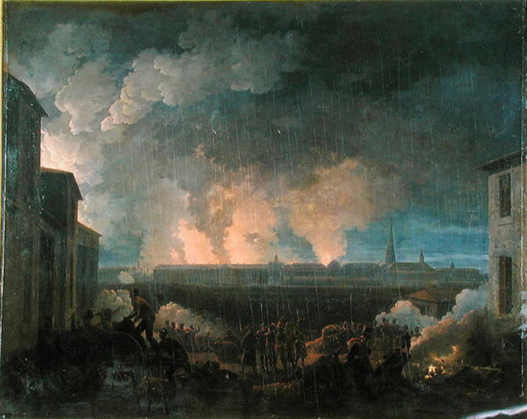 Detail of The Bombardment of Vienna by the French Army, 11th May 1809 by Baron Louis Albert Bacler d'Albe