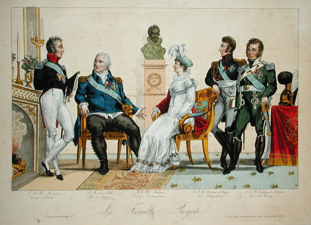 Detail of Louis XVIII and his Family by French School
