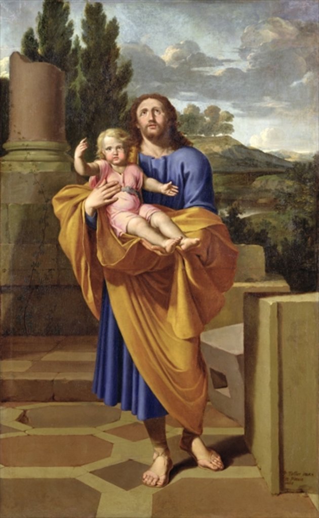 Detail of St. Joseph Carrying the Infant Jesus, 1665 by Pierre Letellier