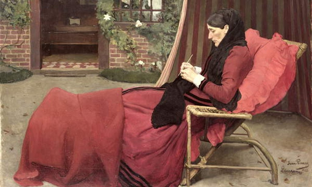 Detail of Portrait of My Mother, 1902 by Jean-Pierre Laurens