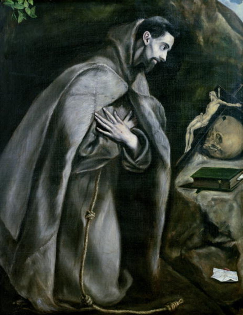 Detail of St. Francis of Assisi, 1580-95 by El Greco