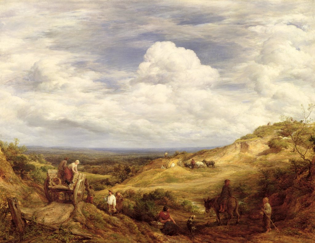 Detail of Sand Pits, Hampstead Heath, 1849 by John Linnell