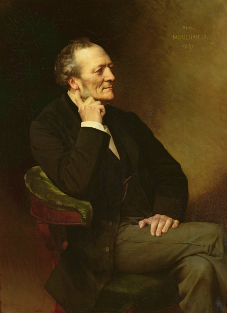 Detail of Louis Joseph Buffet 1887 by Xavier Alphonse Monchablon