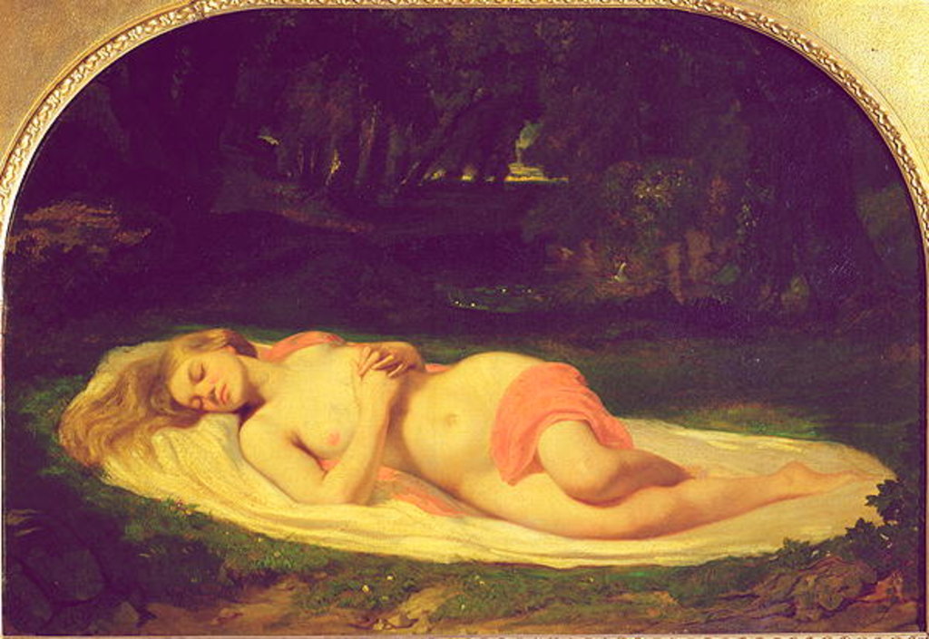 Detail of Sleeping Nymph, 1844-49 by Jean Baptiste Ange Tissier