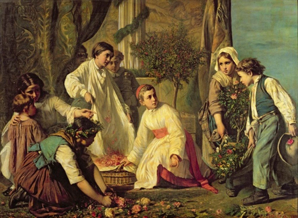 Detail of Corpus Christi, 1855 by Alexandre Antigna