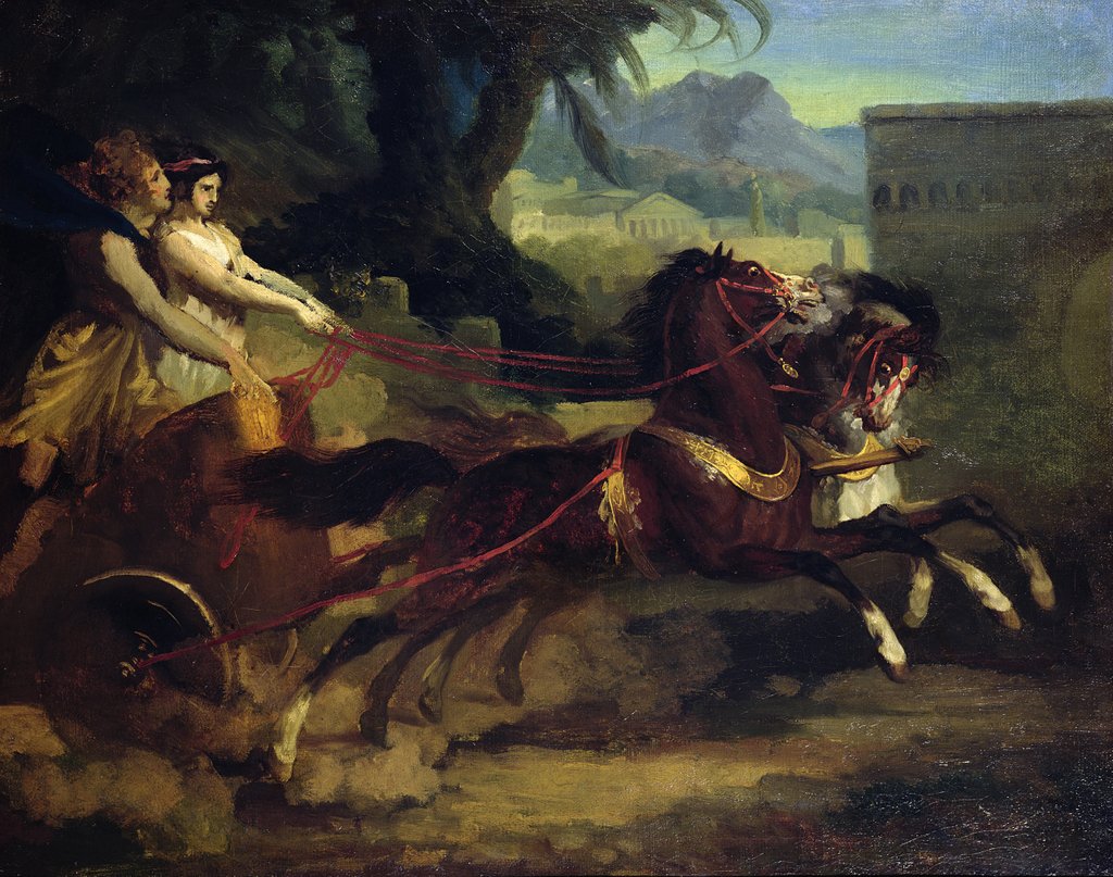 Detail of Ancient Chariot Race by Theodore Gericault