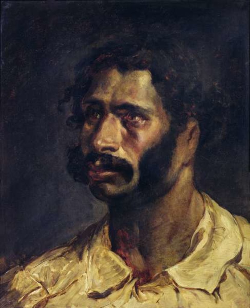 Detail of Portrait of the Carpenter of 'The Medusa', c.1812 by Theodore Gericault