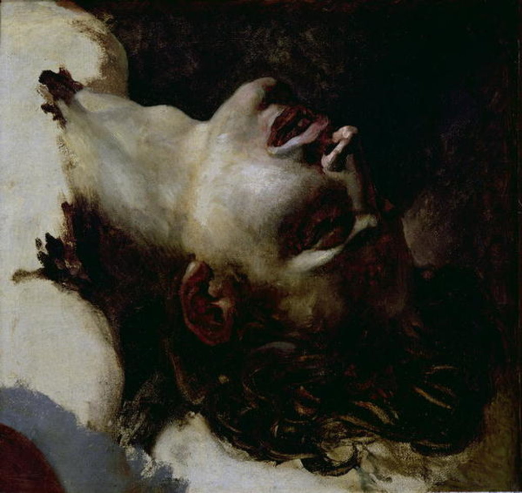 Detail of Head of a Dead Young Man, before 1819 by Theodore Gericault