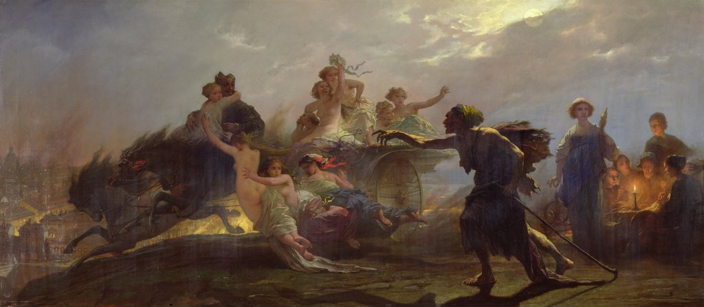 Detail of The Purveyor of Misery, 1860 by Auguste Barthelemy Glaize