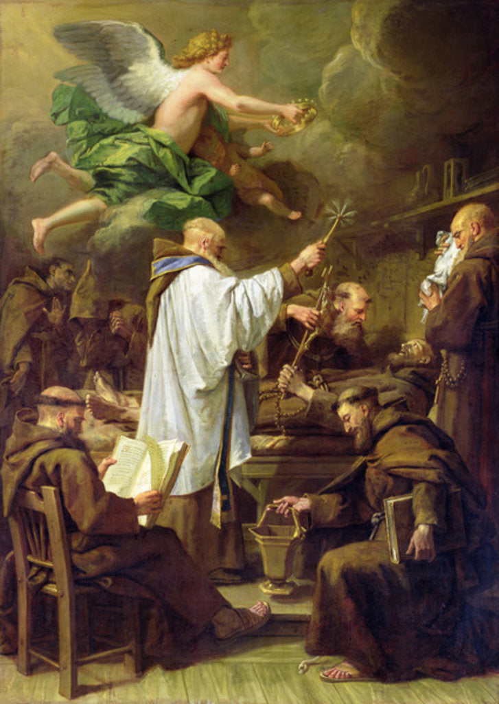 Detail of The Death of St. Francis, c.1713 by Jean-Baptiste Jouvenet
