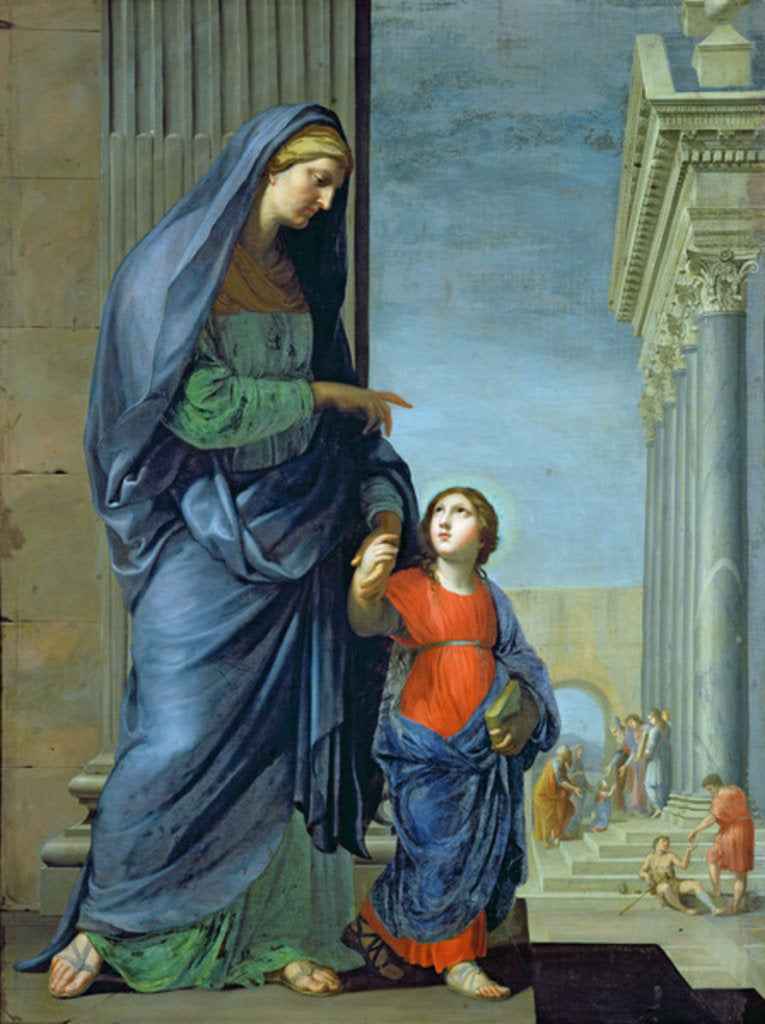 Detail of St. Anne Leading the Virgin to the Temple, c.1635-45 by Jacques Stella