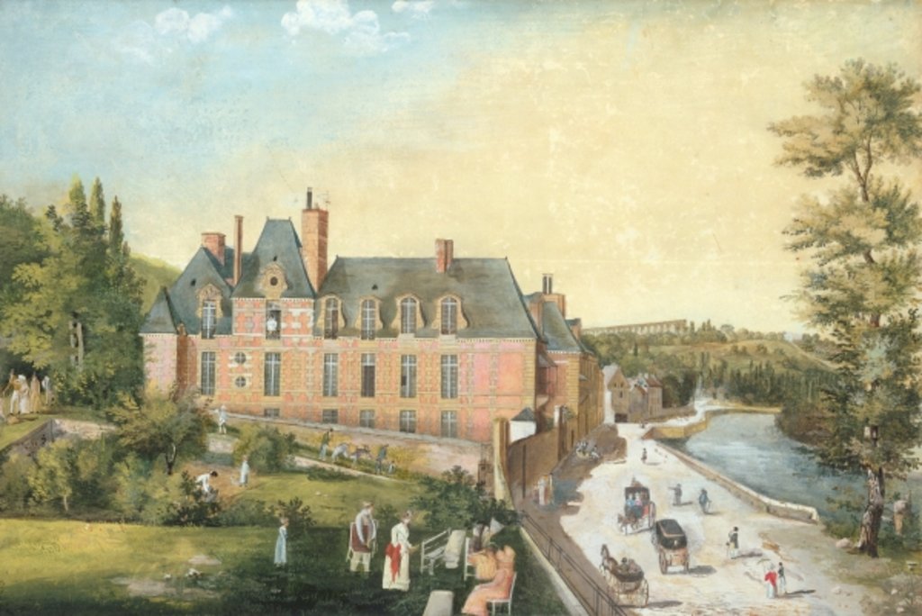 Detail of The Chateau de la Chaussee, Bougival by French School