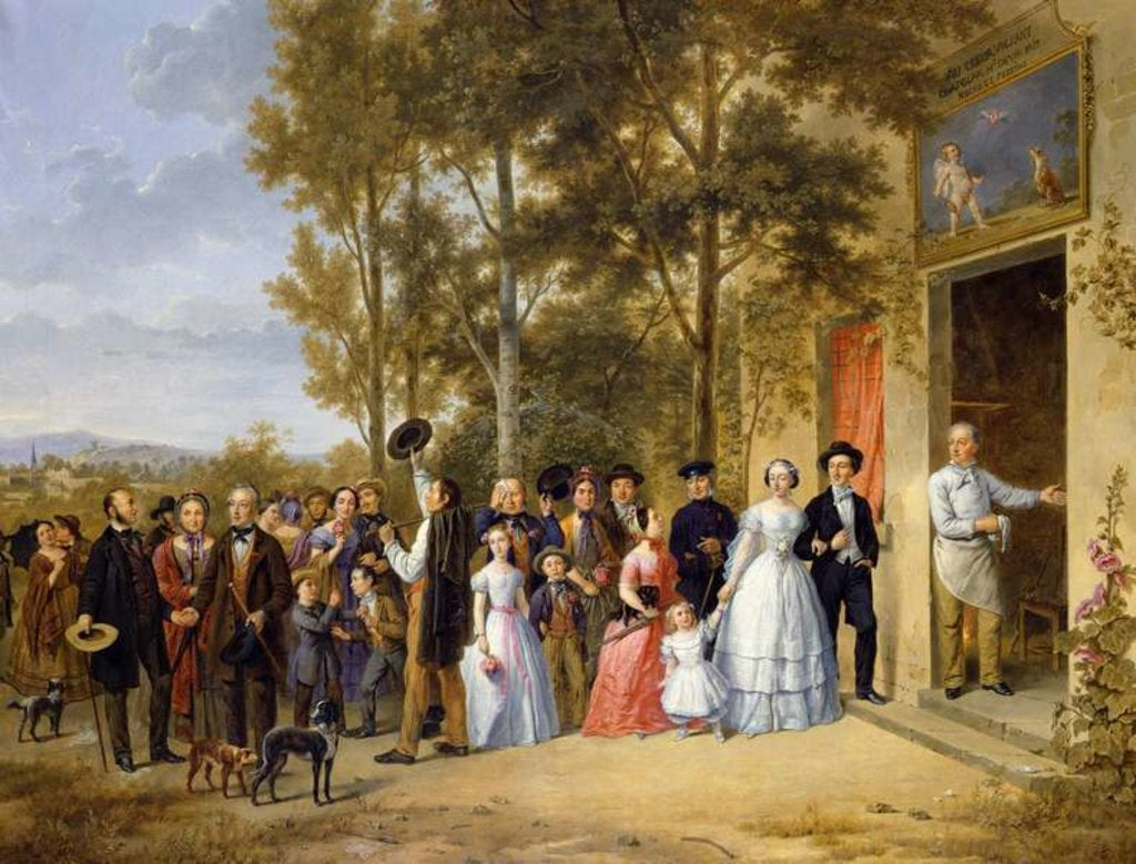 Detail of A Wedding at the Coeur Volant, Louveciennes, c.1850 by French School