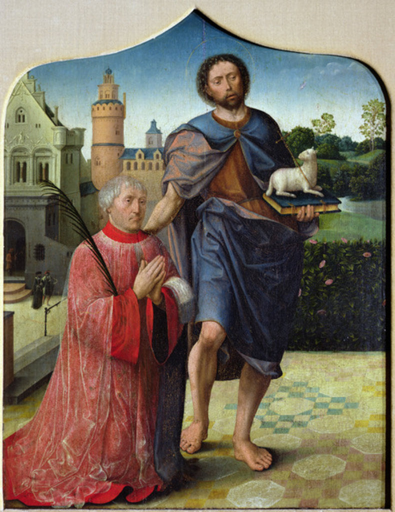 Detail of St. John the Baptist and a Canon by Jan II Provost