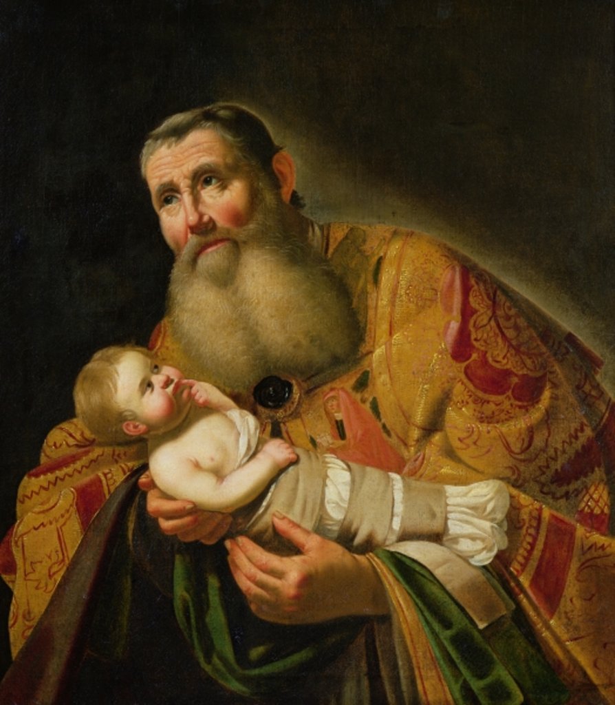 Detail of St. Simeon Presenting the Infant Christ in the Temple by Jan van Bijlert or Bylert