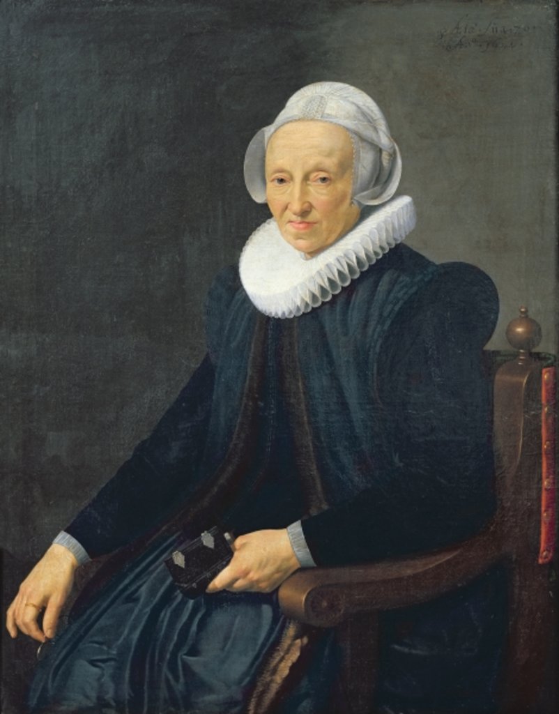 Detail of Portrait of an Old Woman, 1624 by Nicolaes Pickenoy Pickenoy
