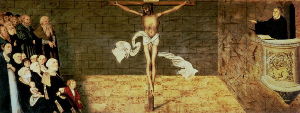 Detail of Martin Luther's Sermon, 1547 by Lucas the Elder Cranach