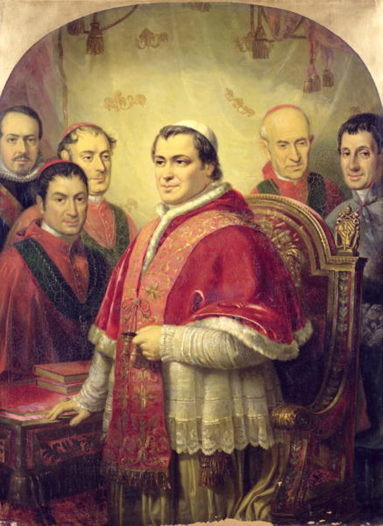 Detail of Pope Pius IX 1847 by Jose Galofre Y Coma