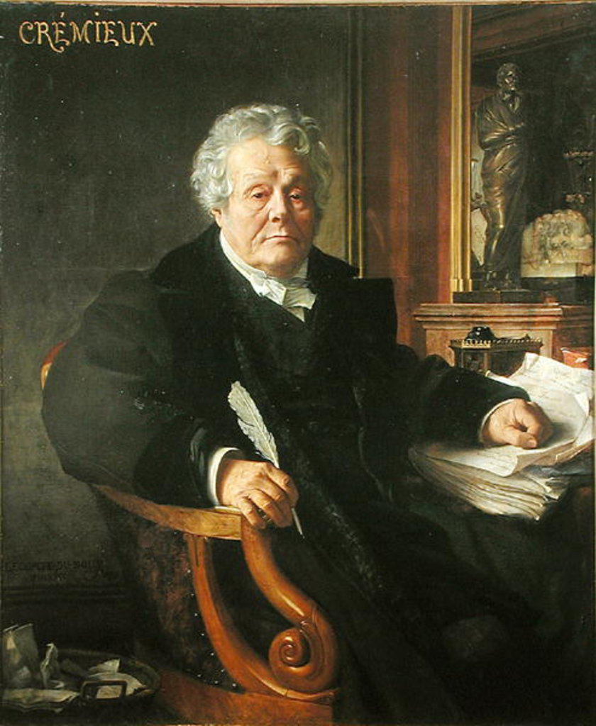 Detail of Adolphe Cremieux, 1878 by Jean Jules Antoine Lecomte du Nouy
