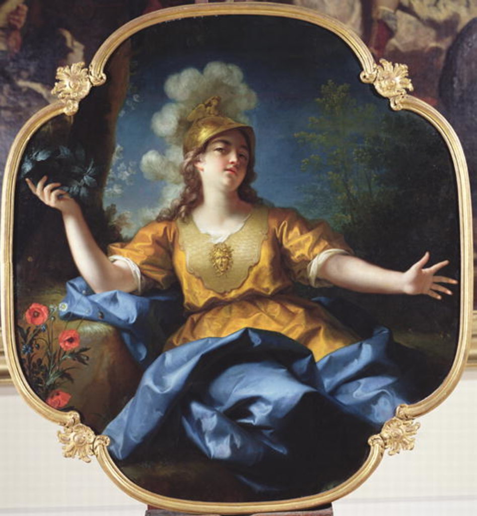 Detail of Portrait of a Woman as Minerva, 1730 by Jean Raoux