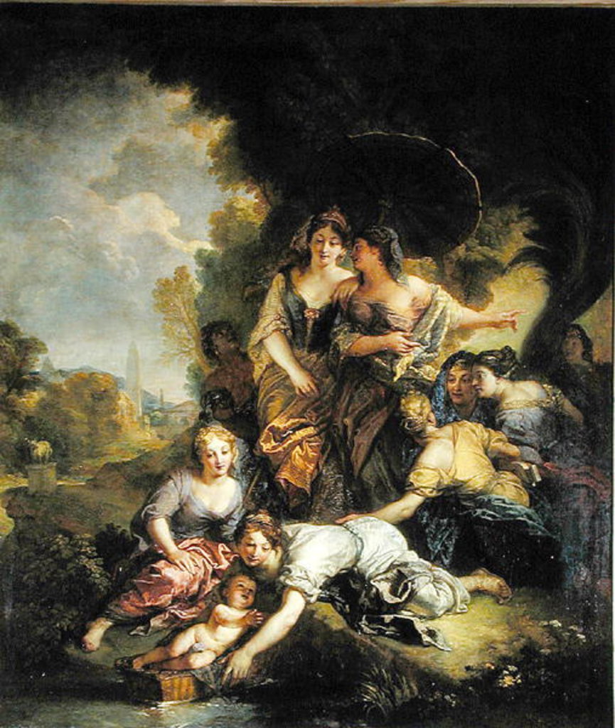 Detail of Moses Saved from the Water by Charles de la Fosse