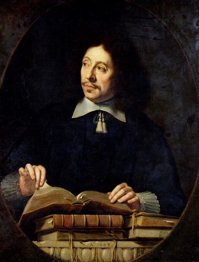 Detail of Portrait presumed to be Etienne Delafons, 1648 by Philippe de (attr. to) Champaigne