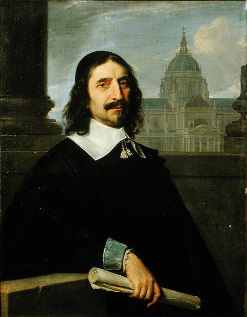 Detail of Jacques Lemercier 1644 by Philippe de Champaigne