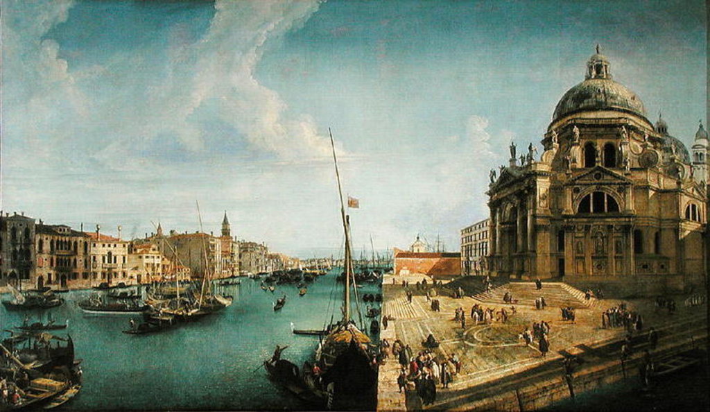 Detail of Entrance to the Grand Canal and Santa Maria della Salute, Venice by Michele Marieschi