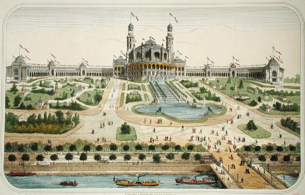 Detail of The Palais du Trocadero at the Exposition Universelle in Paris in 1878 by French School