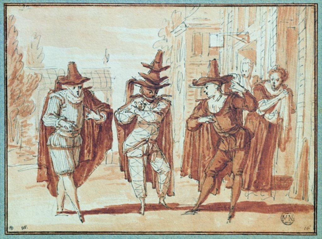 Detail of Theatrical Scene by Claude Gillot