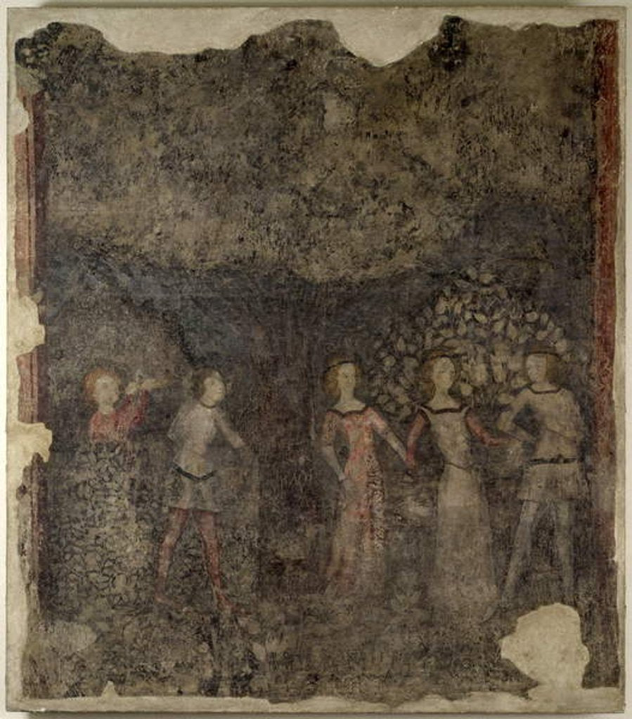 Detail of A Carole, c.1380-90 by French School