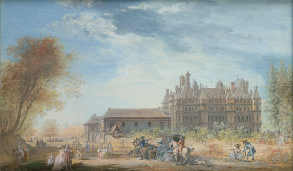 Detail of The Chateau de Madrid by Louis-Nicolas de Lespinasse