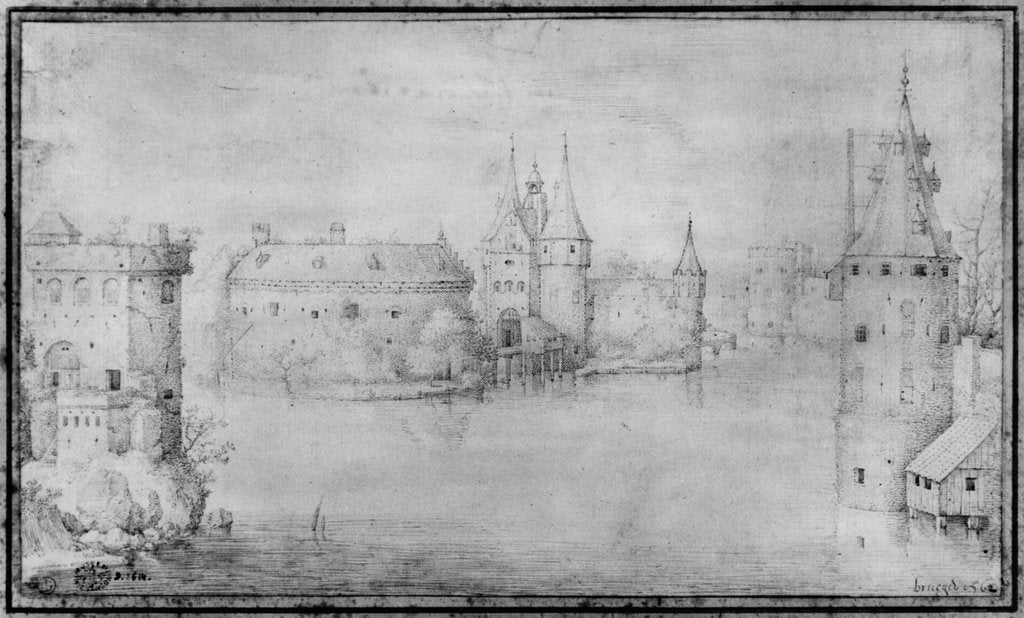 Detail of Small fortified island, Amsterdam, 1562 by Pieter the Elder Bruegel