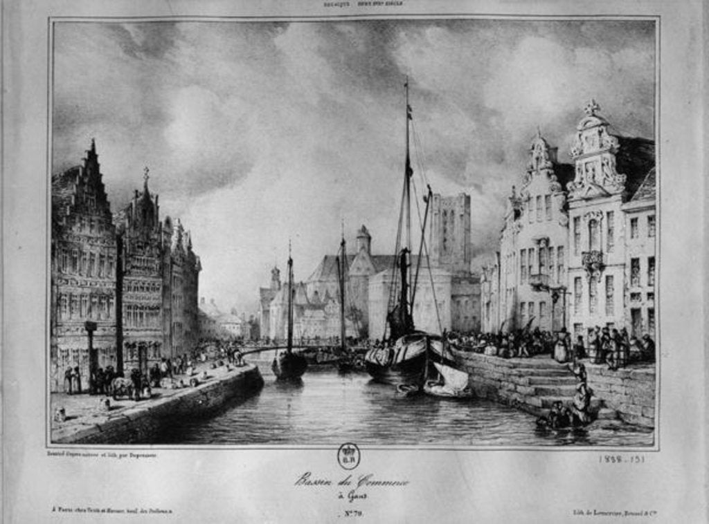 Detail of View of Ghent by Francois Joseph Dupressoir