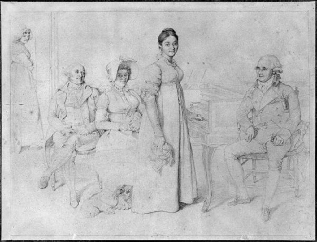 Detail of The Forestier Family by Jean Auguste Dominique Ingres