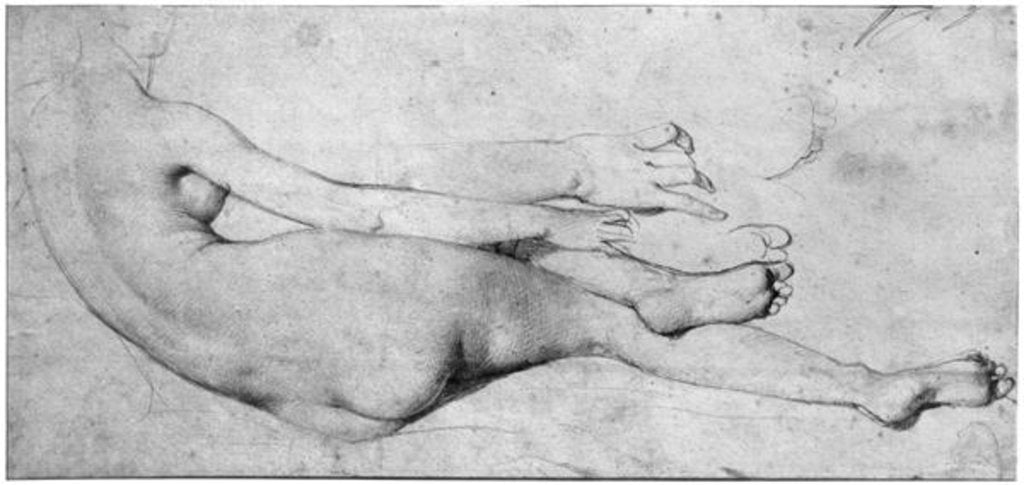 Detail of Study for The Grande Odalisque by Jean Auguste Dominique Ingres