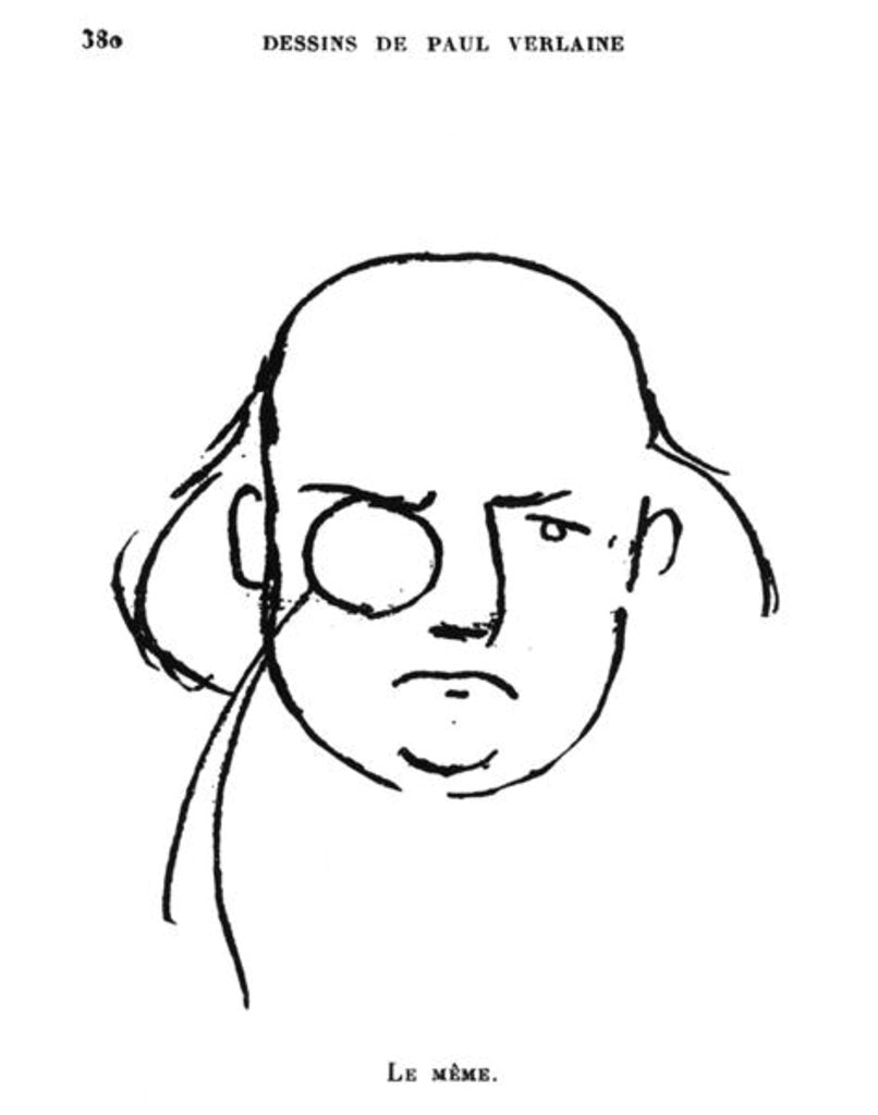 Detail of Portrait of Charles Leconte de Lisle by Paul Verlaine