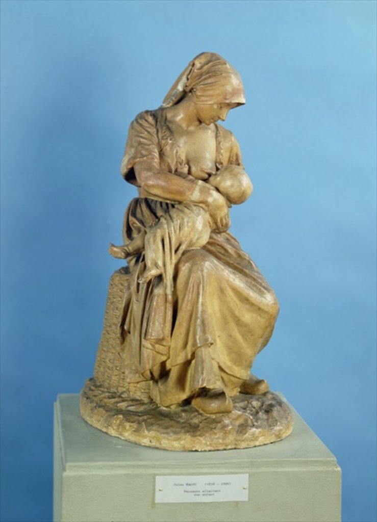 Detail of Peasant Woman Feeding her Child by Aime Jules Dalou