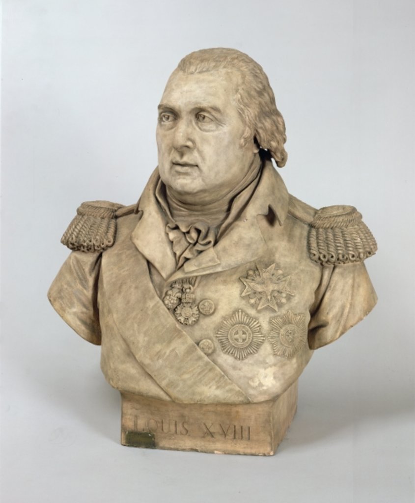 Detail of Bust of Louis XVIII by Louis Pierre Deseine