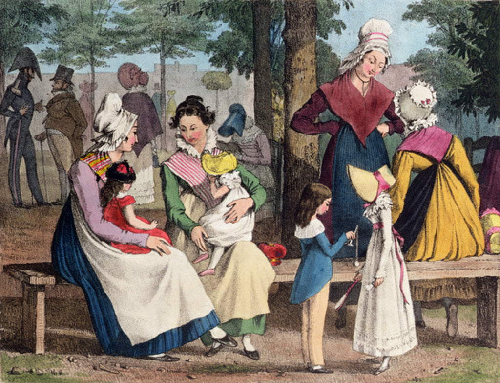 Detail of The Nannies, 1820 by John James Chalon