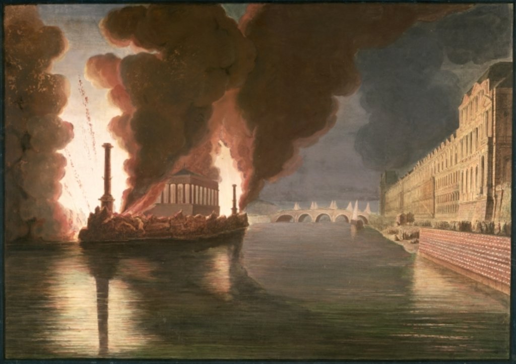 Detail of Fireworks on the Seine by Francesco Piranesi