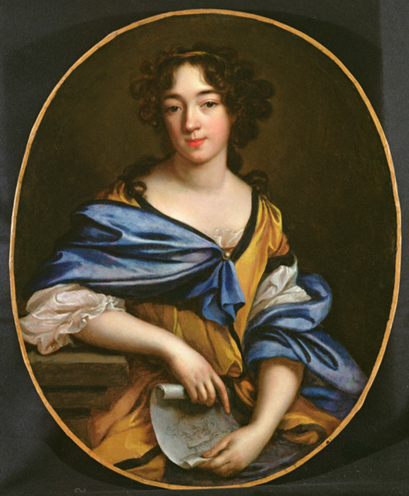 Detail of Self Portrait, 1672 by Elisabeth Sophie Cheron