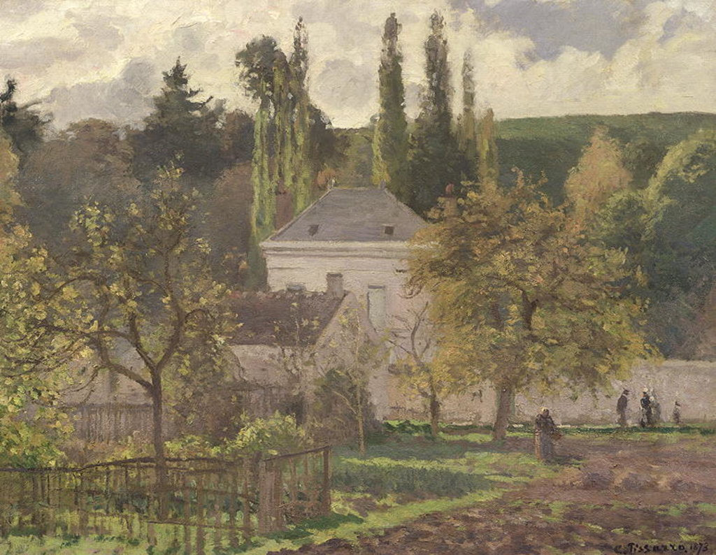 Detail of House in the Hermitage, Pontoise, 1873 by Camille Pissarro