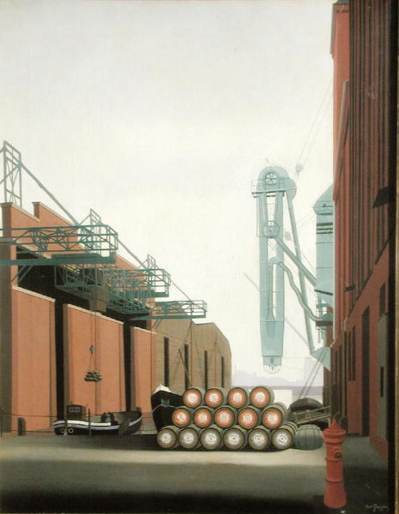 Detail of The Landing Stage, 1933 by Carl Grossberg