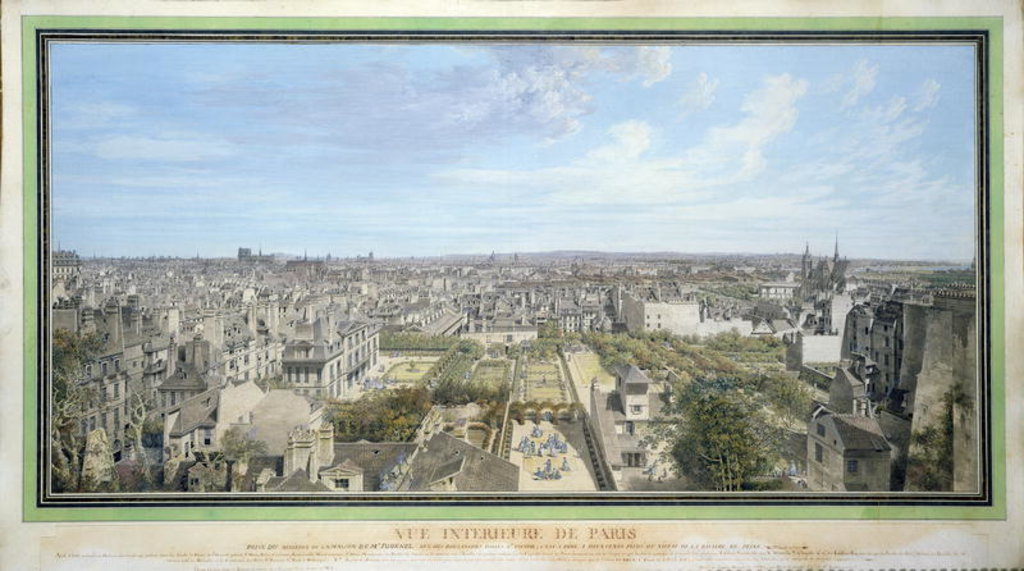 Detail of Panoramic View of Paris Towards the North, 1786 by Louis-Nicolas de Lespinasse