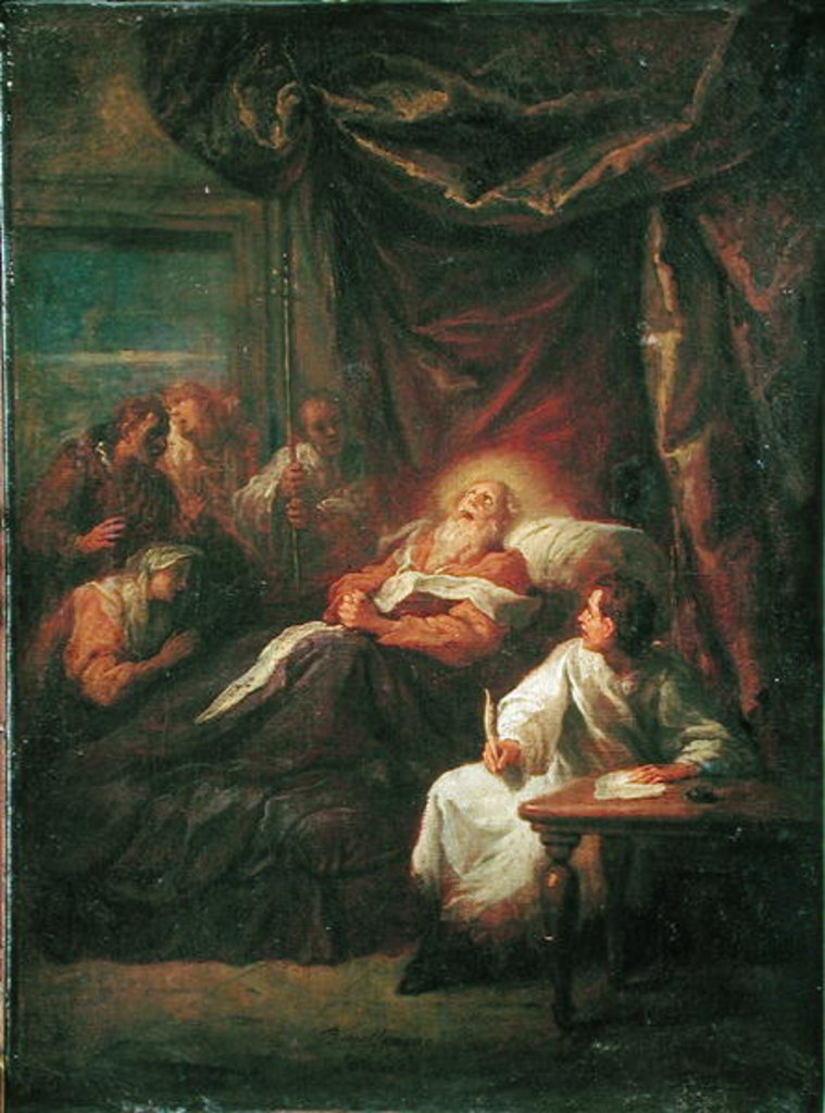 Detail of The Death of St. Ambrose, before 1706 by Bon de Boulogne